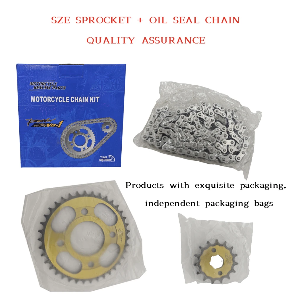 428 Chain - CG125 38T + 15T 428H-102L مجموعة